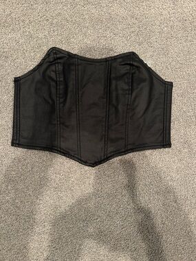 Edikted Black Strapless Corset Top